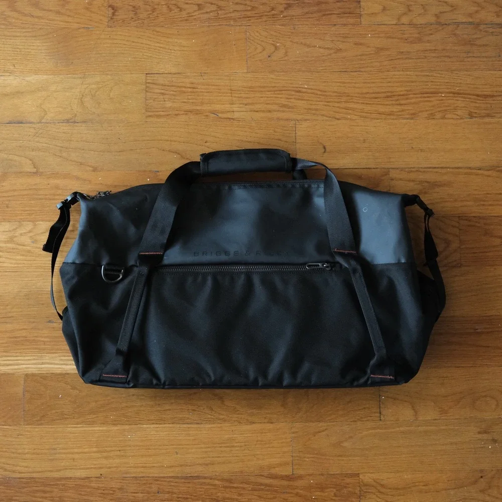 Briggs & Riley Duffle Bag Black Ballistic Nylon Water Resistant Large Travel Bag